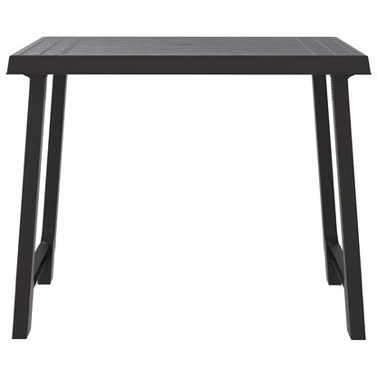 vidaXL Camping Table Anthracite 79x56x64 cm PP Wooden Look