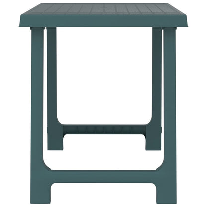 vidaXL Camping Table Green 79x56x64 cm PP Wooden Look