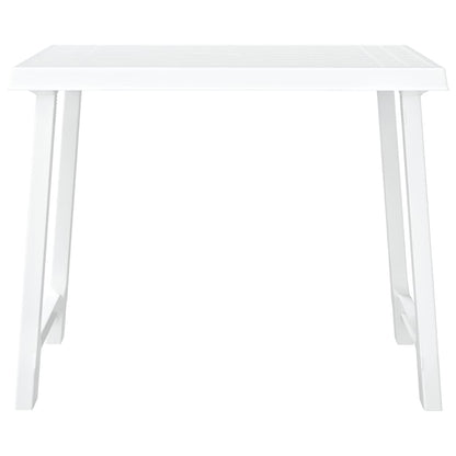 vidaXL Camping Table White 79x56x64 cm PP Wooden Look