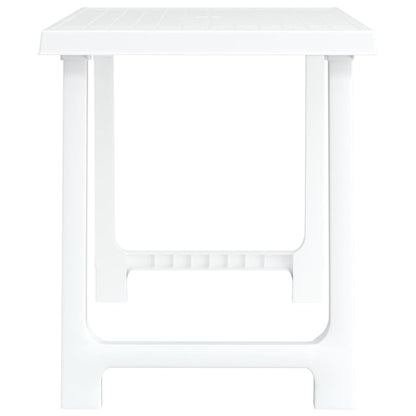 vidaXL Camping Table White 79x56x64 cm PP Wooden Look