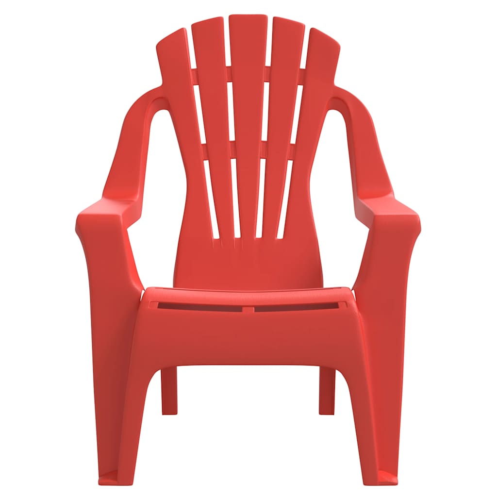 vidaXL Garden Chairs 2 pcs for Children Red 37x34x44 cm PP Wooden Look
