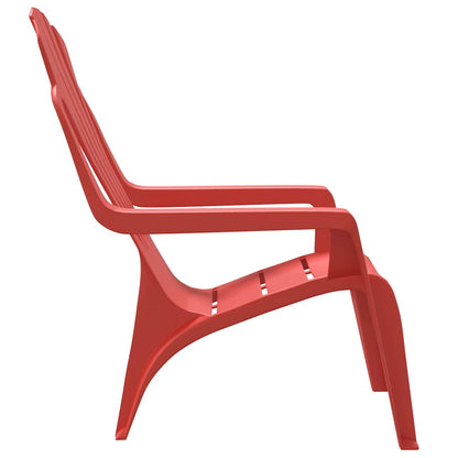 vidaXL Garden Chairs 2 pcs for Children Red 37x34x44 cm PP Wooden Look