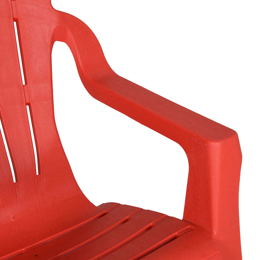 vidaXL Garden Chairs 2 pcs for Children Red 37x34x44 cm PP Wooden Look