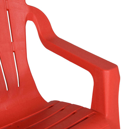 vidaXL Garden Chairs 2 pcs for Children Red 37x34x44 cm PP Wooden Look