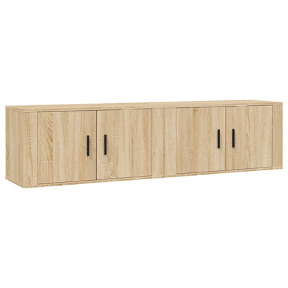 vidaXL Wall-mounted TV Cabinets 2 pcs Sonoma Oak 80x34.5x40 cm