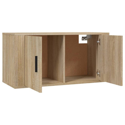 vidaXL 2 Piece Wall-mounted TV Cabinet Set Sonoma Oak 80x34,5x40 cm