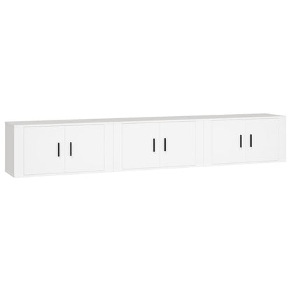 vidaXL Wall-mounted TV Cabinets 3 pcs White 80x34.5x40 cm
