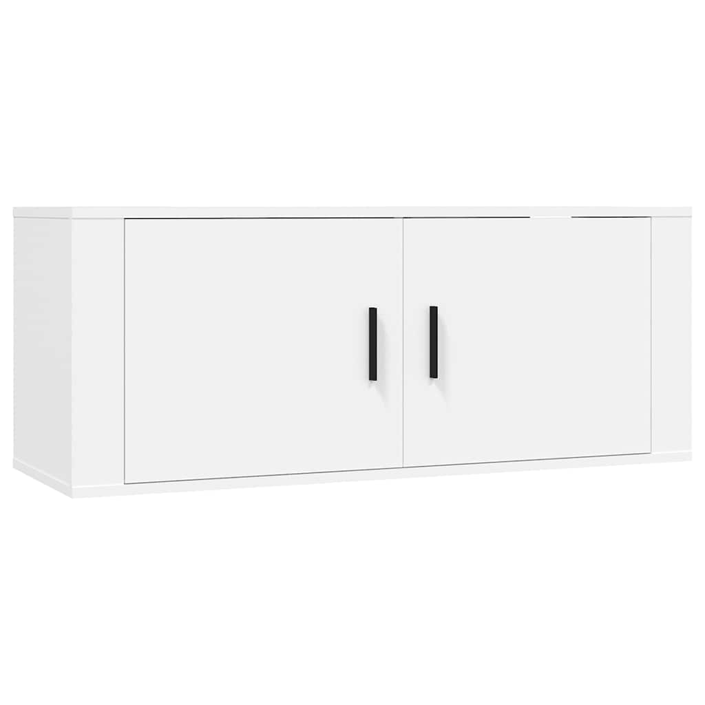vidaXL 2 Piece Wall-mounted TV Cabinet Set White 100x34,5x40 cm