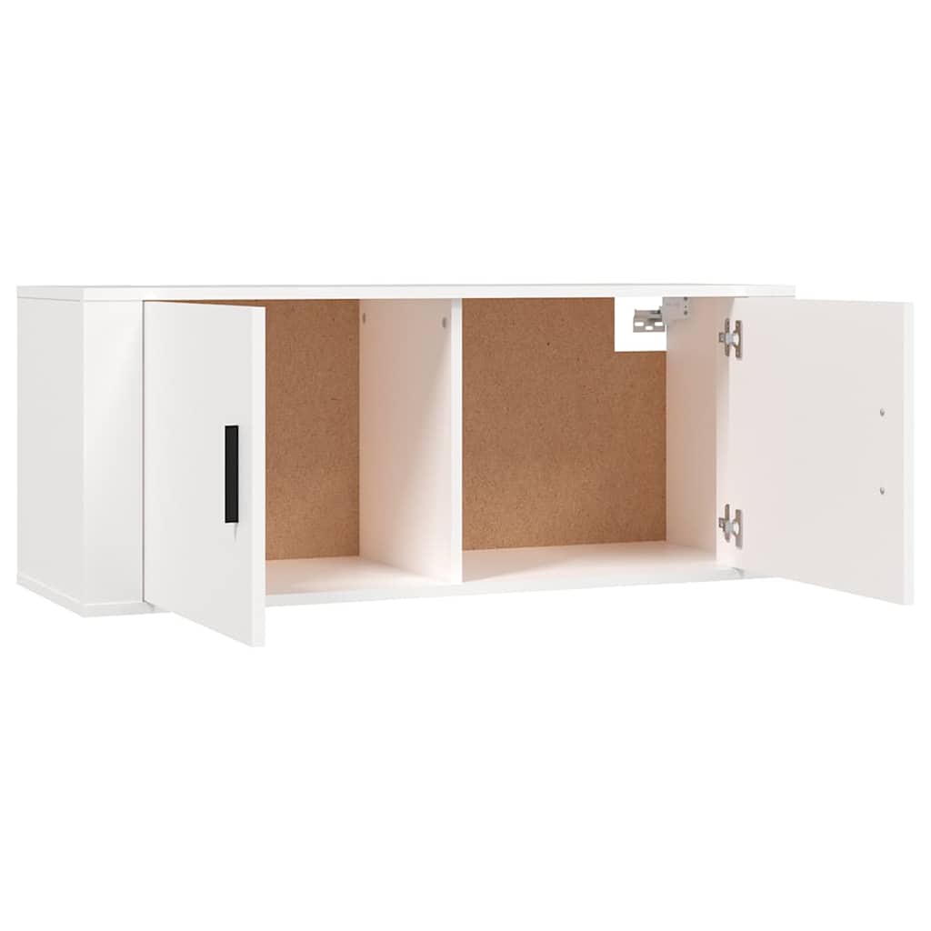 vidaXL 2 Piece Wall-mounted TV Cabinet Set White 100x34,5x40 cm