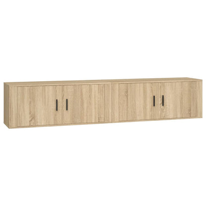 vidaXL 2 Piece Wall-mounted TV Cabinet Set Sonoma Oak 100x34,5x40 cm