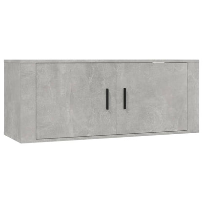 vidaXL 3 Piece Wall-mounted TV Cabinet Set Concrete Grey 100x34,5x40 cm