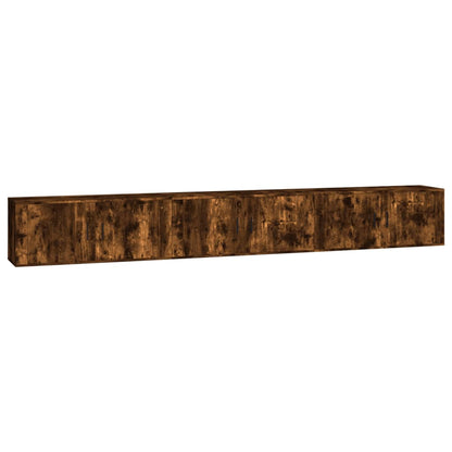 vidaXL 3 Piece Wall-mounted TV Cabinet Set Smoked Oak 100x34,5x40 cm