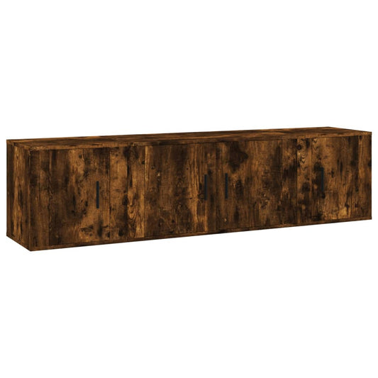 vidaXL 3 Piece TV Cabinet Set Smoked Oak Engineered Wood