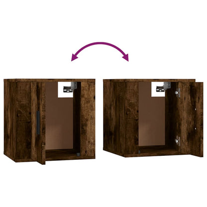 vidaXL 3 Piece TV Cabinet Set Smoked Oak Engineered Wood