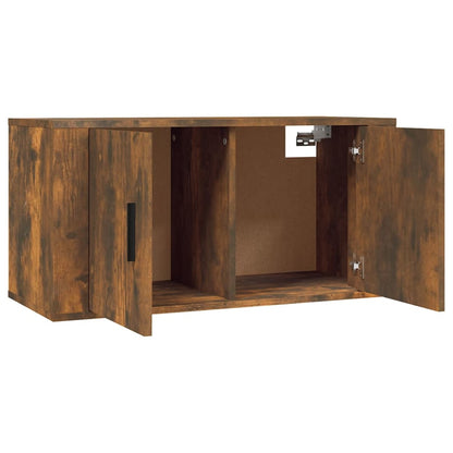 vidaXL 2 Piece TV Cabinet Set Smoked Oak Engineered Wood