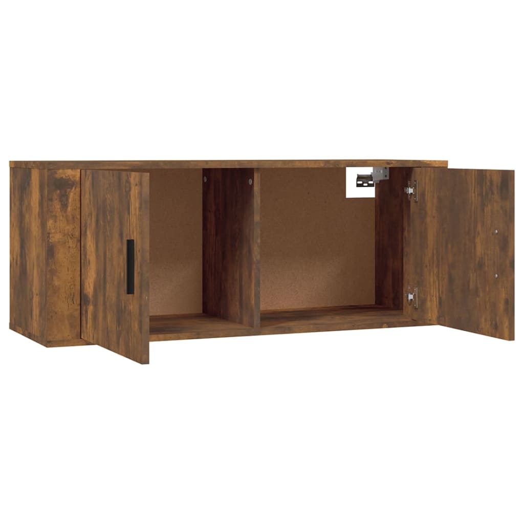 vidaXL 3 Piece TV Cabinet Set Smoked Oak Engineered Wood