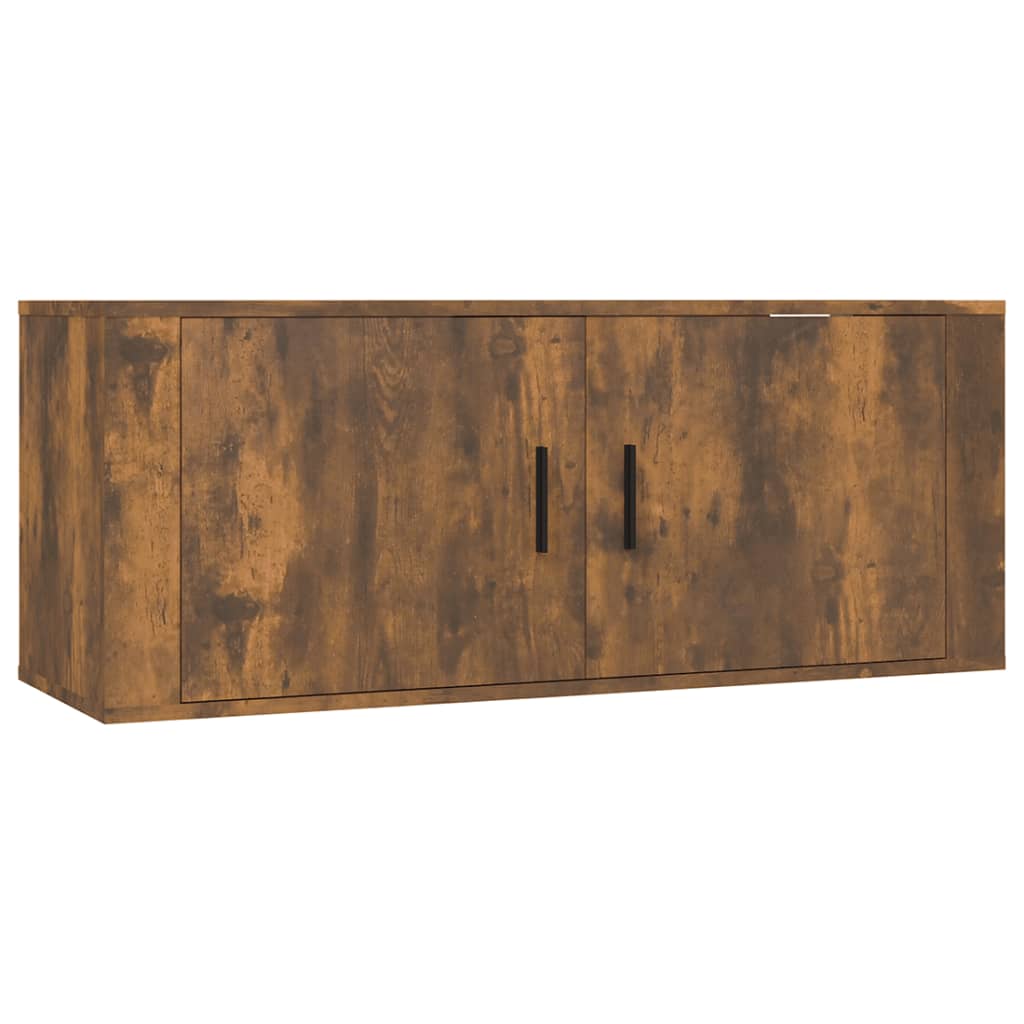 vidaXL 7 Piece TV Cabinet Set Smoked Oak Engineered Wood