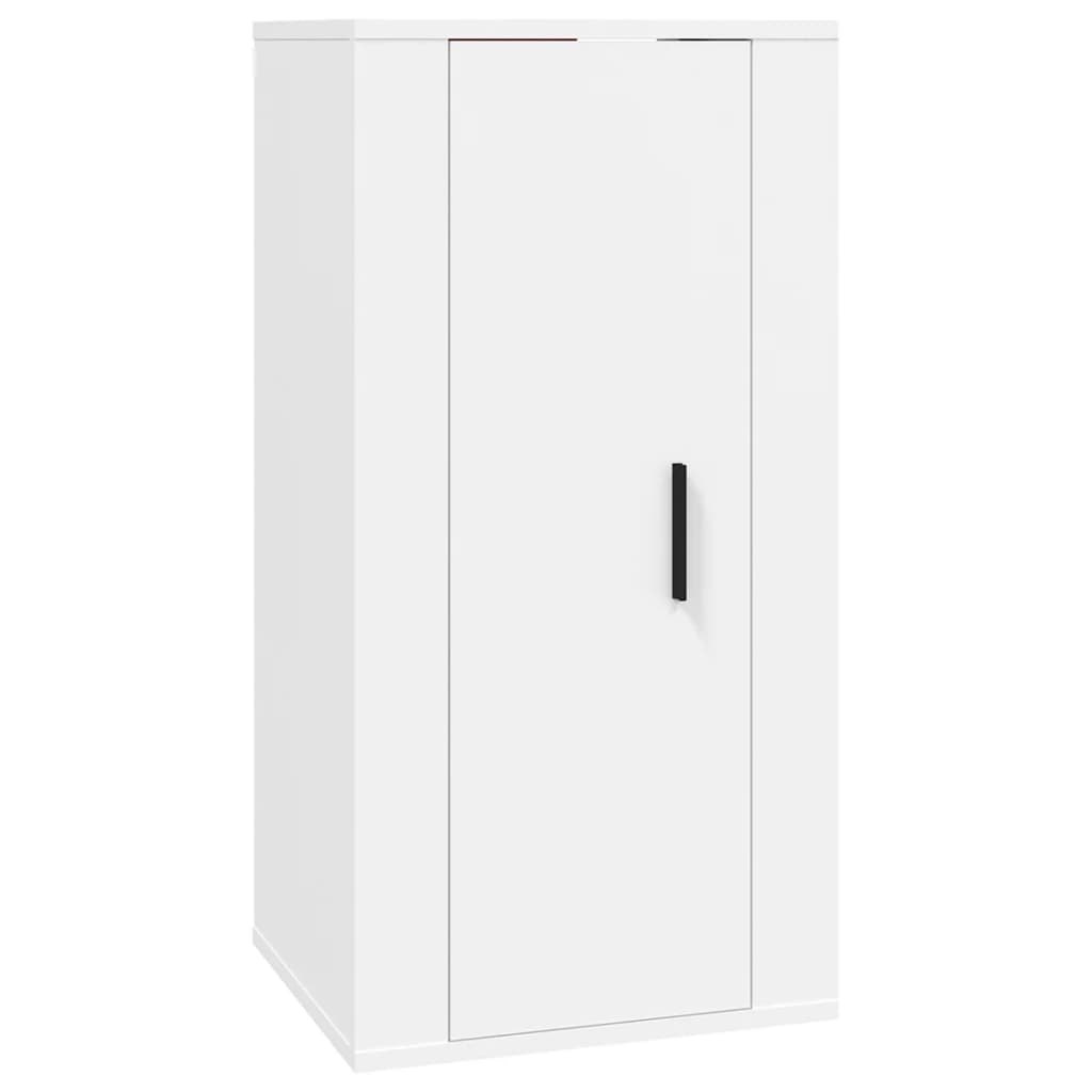 vidaXL 8 Piece TV Cabinet Set White Engineered Wood