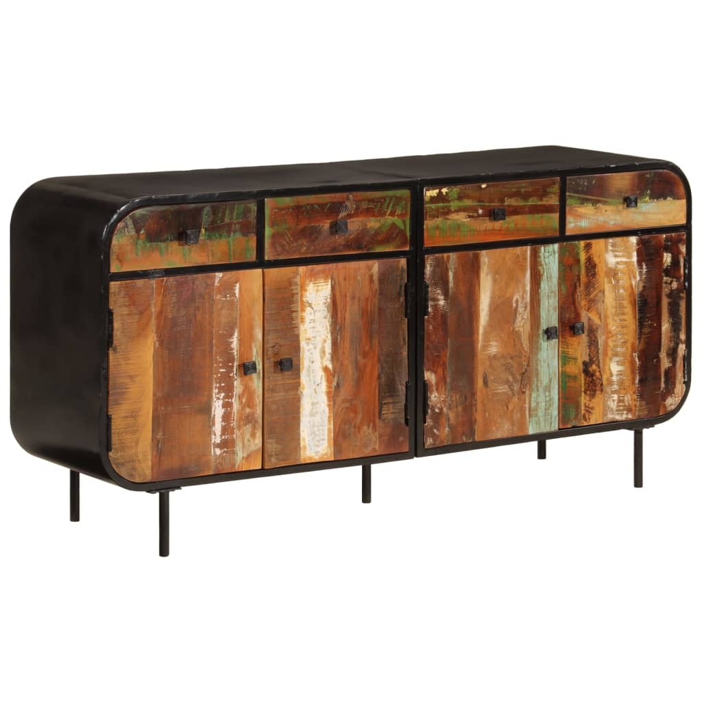 vidaXL Sideboard 140x35x70 cm Solid Wood Reclaimed and Metal