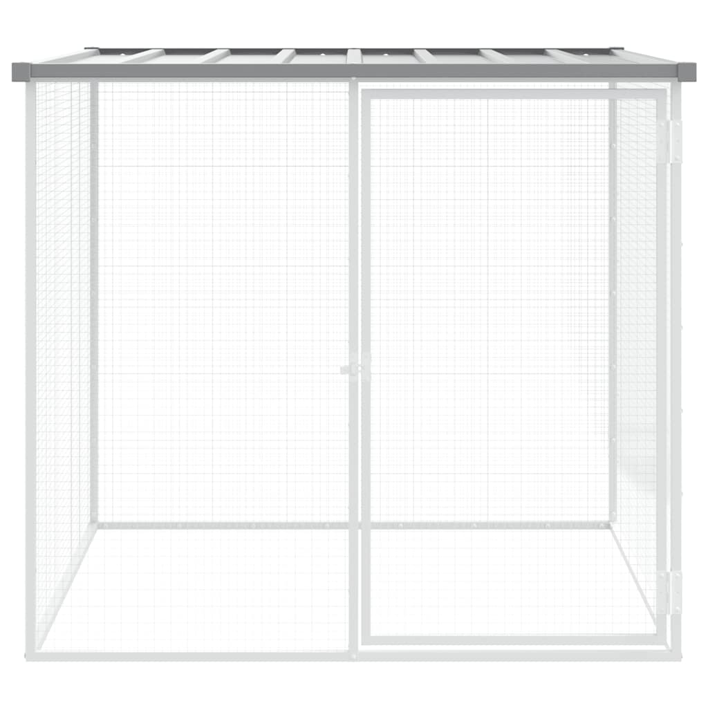 vidaXL Chicken Cage with Roof Light Grey 103x98x90 cm Galvanised Steel