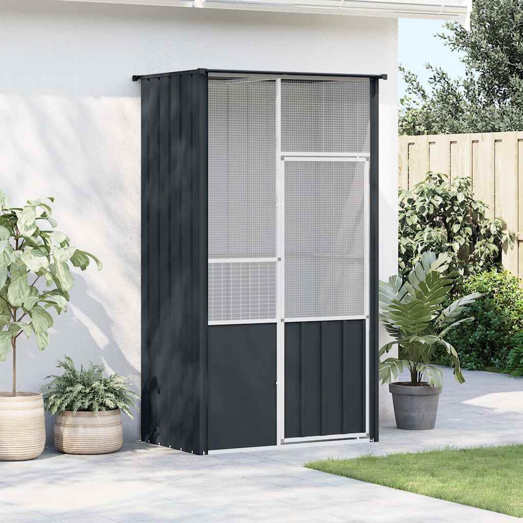 vidaXL Bird Cage Anthracite 115x78x200 cm Galvanised Steel