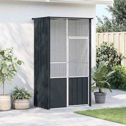 vidaXL Bird Cage Anthracite 115x78x200 cm Galvanised Steel