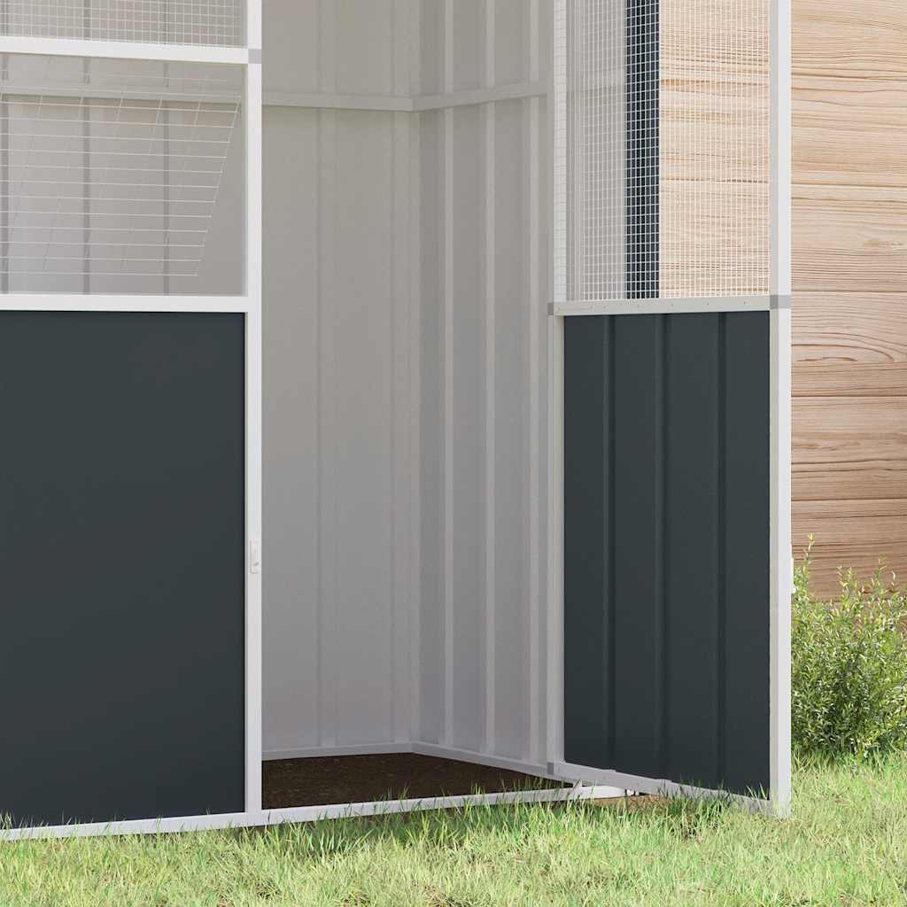 vidaXL Bird Cage Anthracite 115x78x200 cm Galvanised Steel