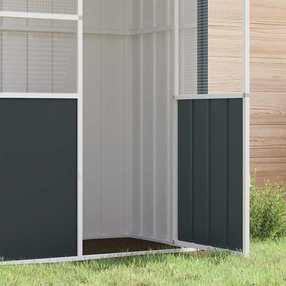 vidaXL Bird Cage Anthracite 115x78x200 cm Galvanised Steel