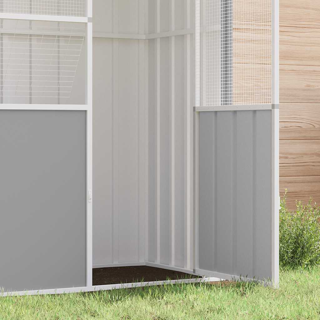 vidaXL Bird Cage Grey 115x78x200 cm Galvanised Steel