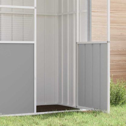 vidaXL Bird Cage Grey 115x78x200 cm Galvanised Steel