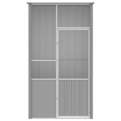 vidaXL Bird Cage Grey 115x78x200 cm Galvanised Steel