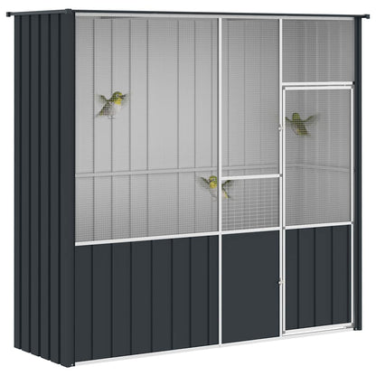 vidaXL Bird Cage Anthracite 215x78x200 cm Galvanised Steel