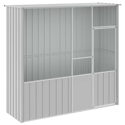 vidaXL Bird Cage Grey 215x78x200 cm Galvanised Steel