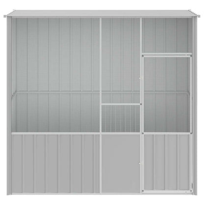 vidaXL Bird Cage Grey 215x78x200 cm Galvanised Steel