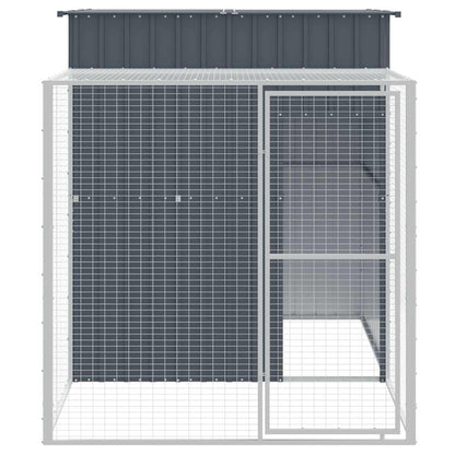 vidaXL Chicken Cage with Run Anthracite 165x251x181cm Galvanised Steel