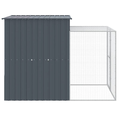 vidaXL Chicken Cage with Run Anthracite 165x251x181cm Galvanised Steel
