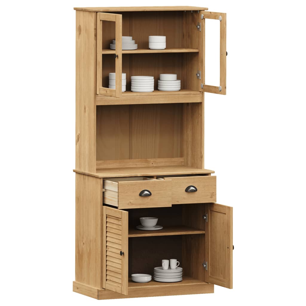vidaXL Highboard "VIGO" 78x40x175 cm Solid Wood Pine