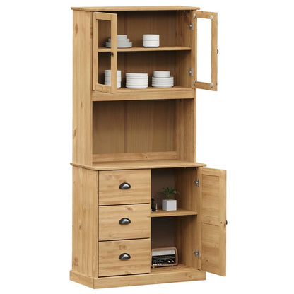 vidaXL Highboard "VIGO" 78x40x175 cm Solid Wood Pine