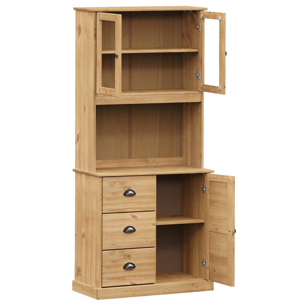 vidaXL Highboard "VIGO" 78x40x175 cm Solid Wood Pine