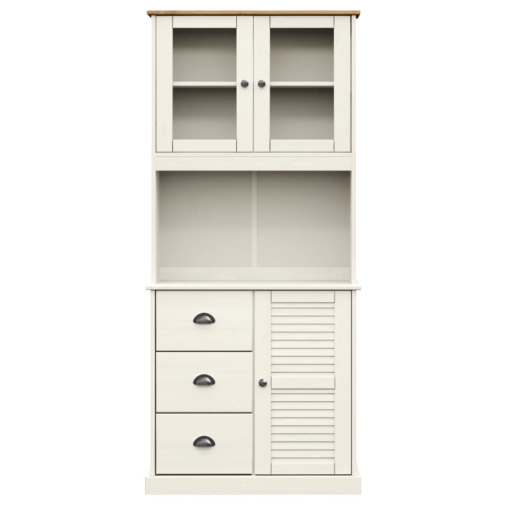 vidaXL Highboard VIGO White 78x40x175 cm Solid Wood Pine