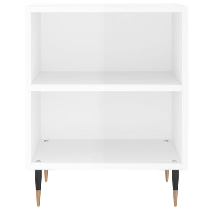 vidaXL Bedside Cabinet | High gloss white | Engineered wood, iron | Standard