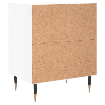 vidaXL Bedside Cabinet | High gloss white | Engineered wood, iron | Standard