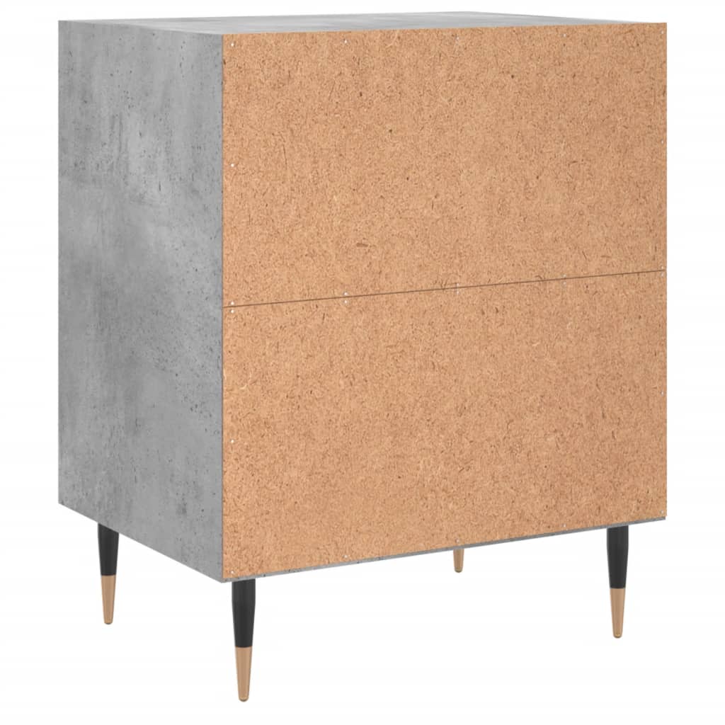 vidaXL Bedside Cabinets 2 pcs Concrete Grey 40x30x50 cm Engineered Wood