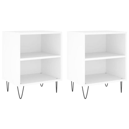 vidaXL Bedside Cabinets 2 pcs White 40x30x50 cm Engineered Wood