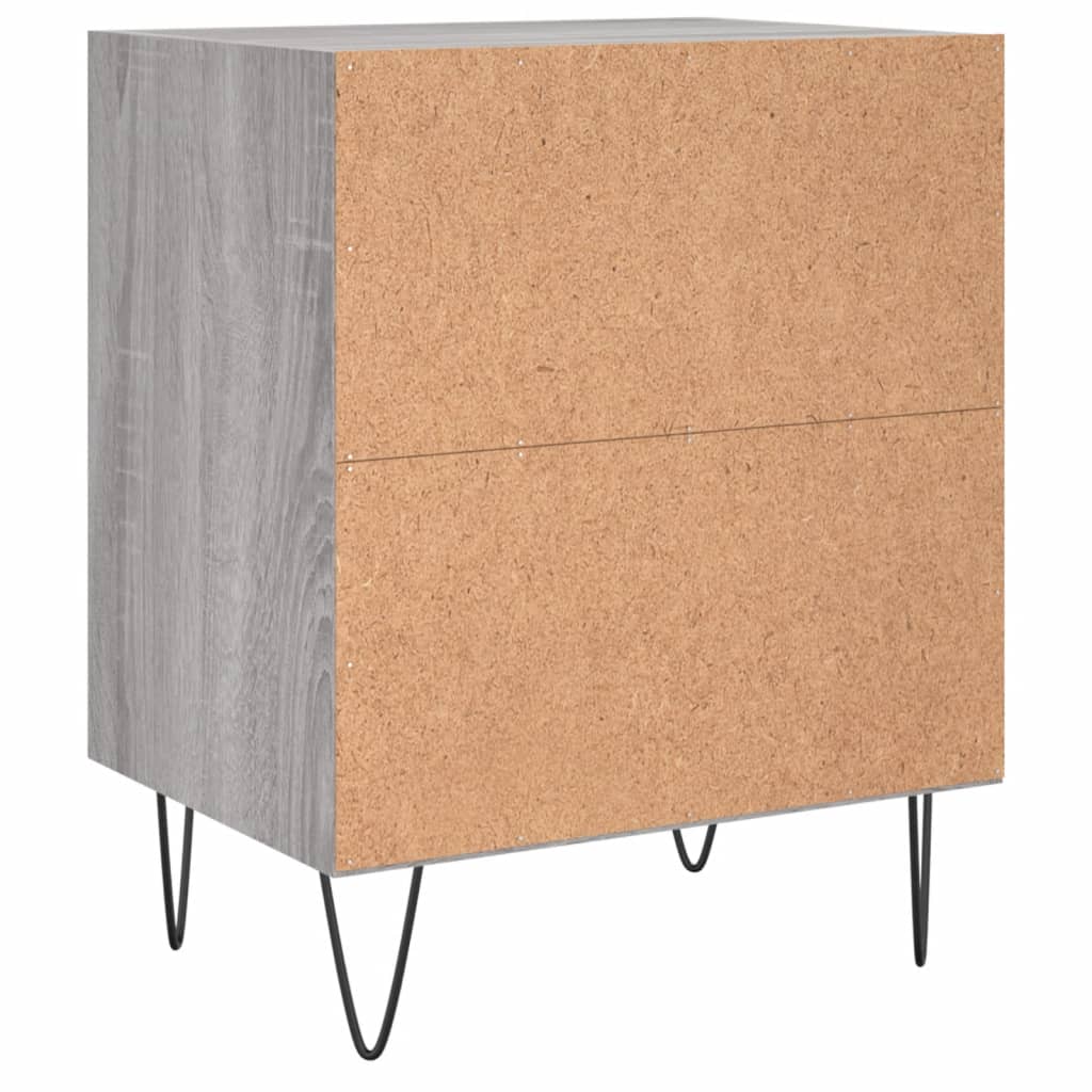 vidaXL Bedside Cabinets 2 pcs Grey Sonoma 40x30x50 cm Engineered Wood