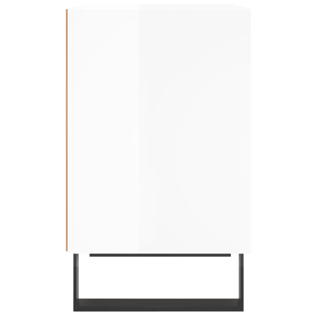 vidaXL Bedside Cabinets 2 pcs High Gloss White 40x30x50 cm Engineered Wood