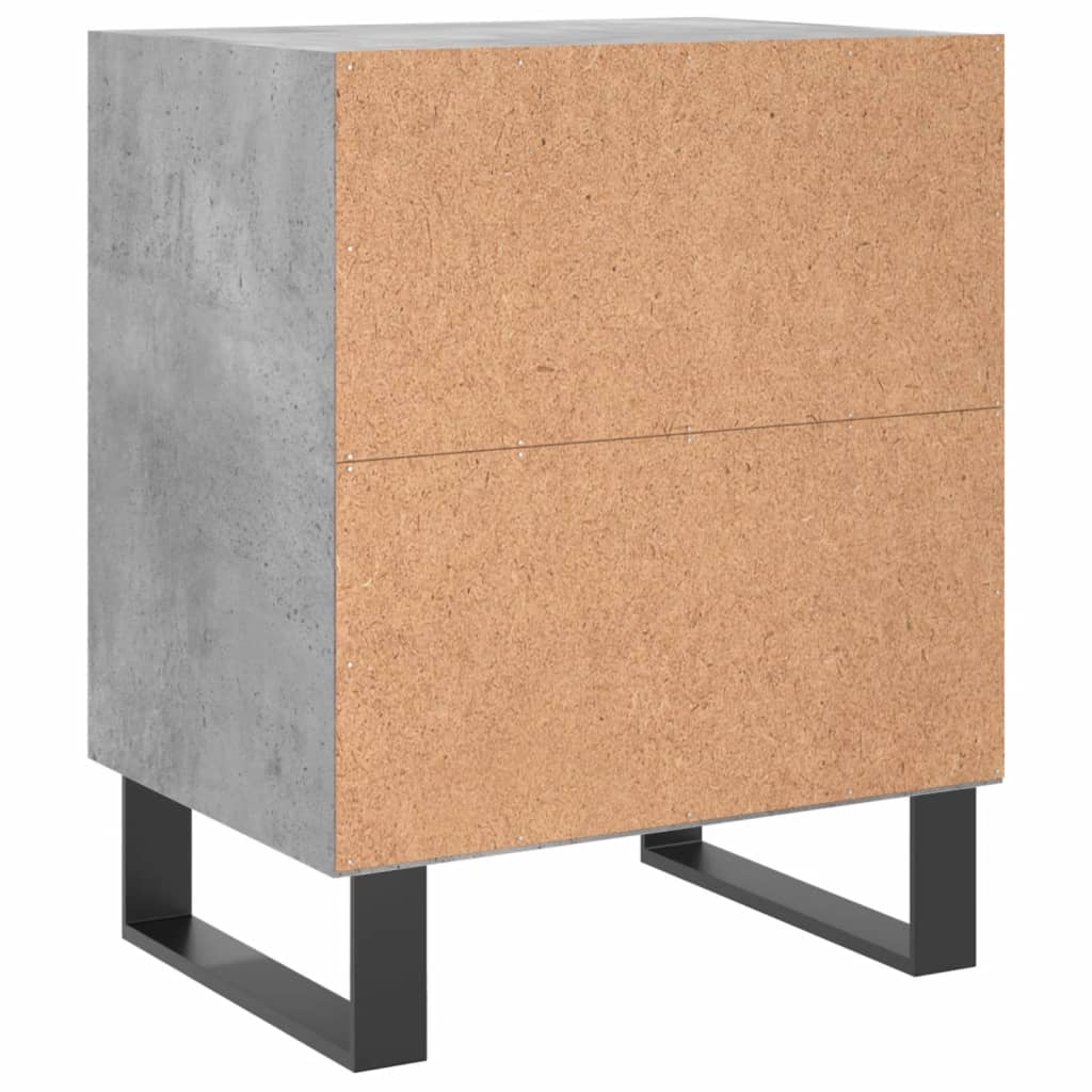 vidaXL Bedside Cabinets 2 pcs Concrete Grey 40x30x50 cm Engineered Wood
