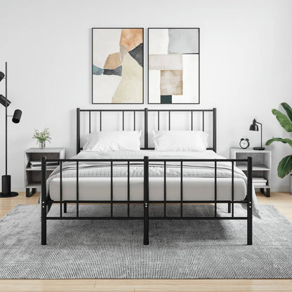 vidaXL Bedside Cabinets 2 pcs Concrete Grey 40x30x50 cm Engineered Wood