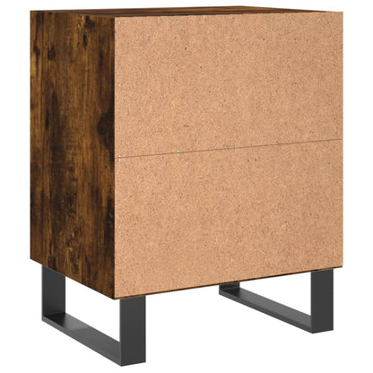 vidaXL Bedside Cabinets 2 pcs Smoked Oak 40x30x50 cm Engineered Wood