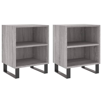 vidaXL Bedside Cabinets 2 pcs Grey Sonoma 40x30x50 cm Engineered Wood